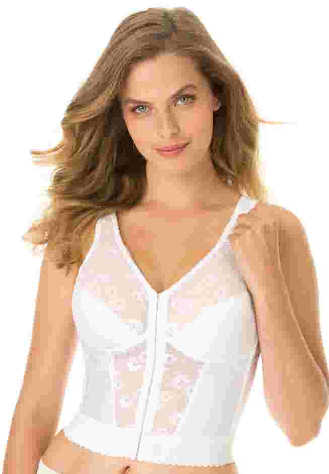 Front-Close Longline Wireless Posture Bra image number 0
