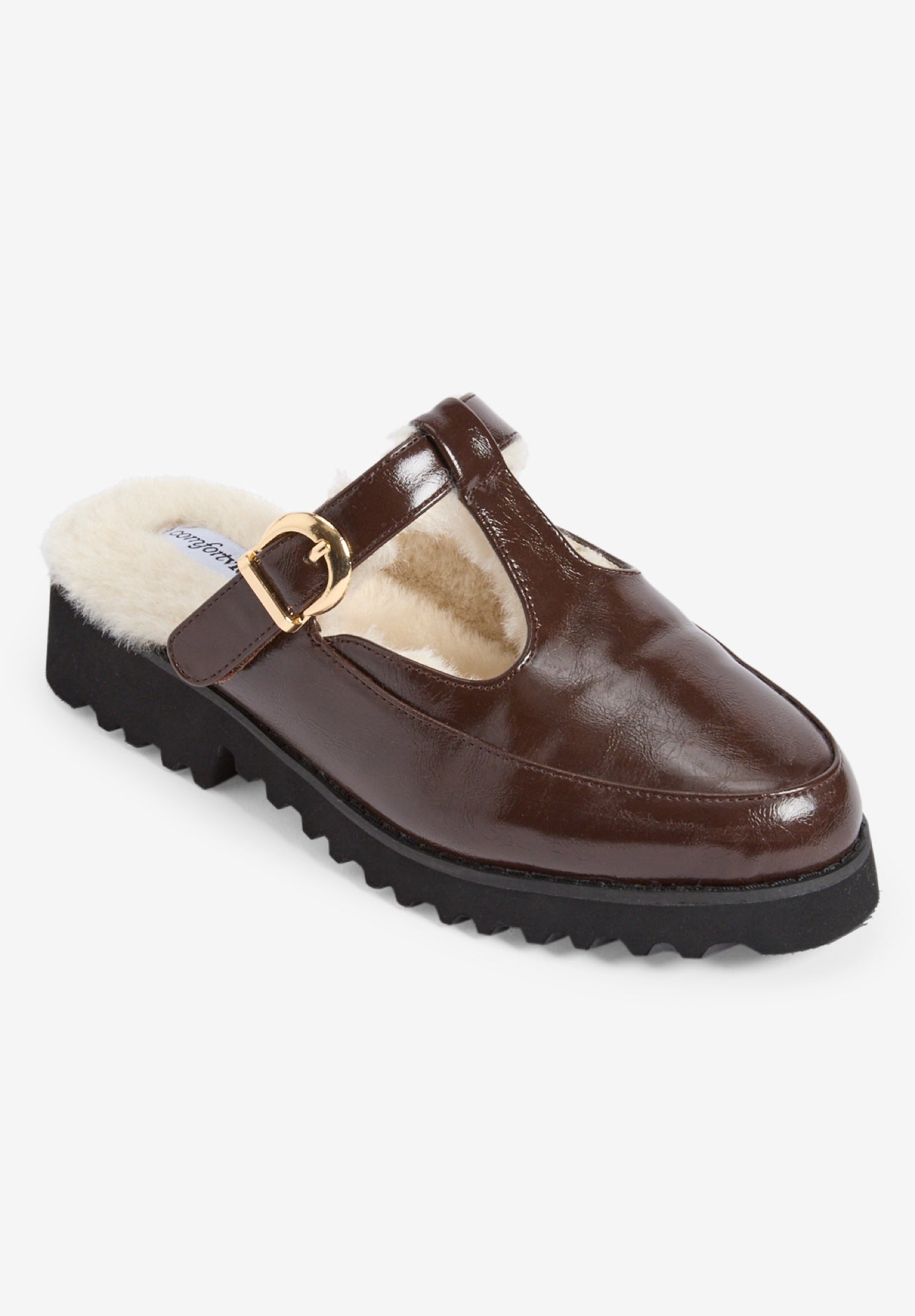 The Mabel Fur Lined Slip-On Mule image number 0