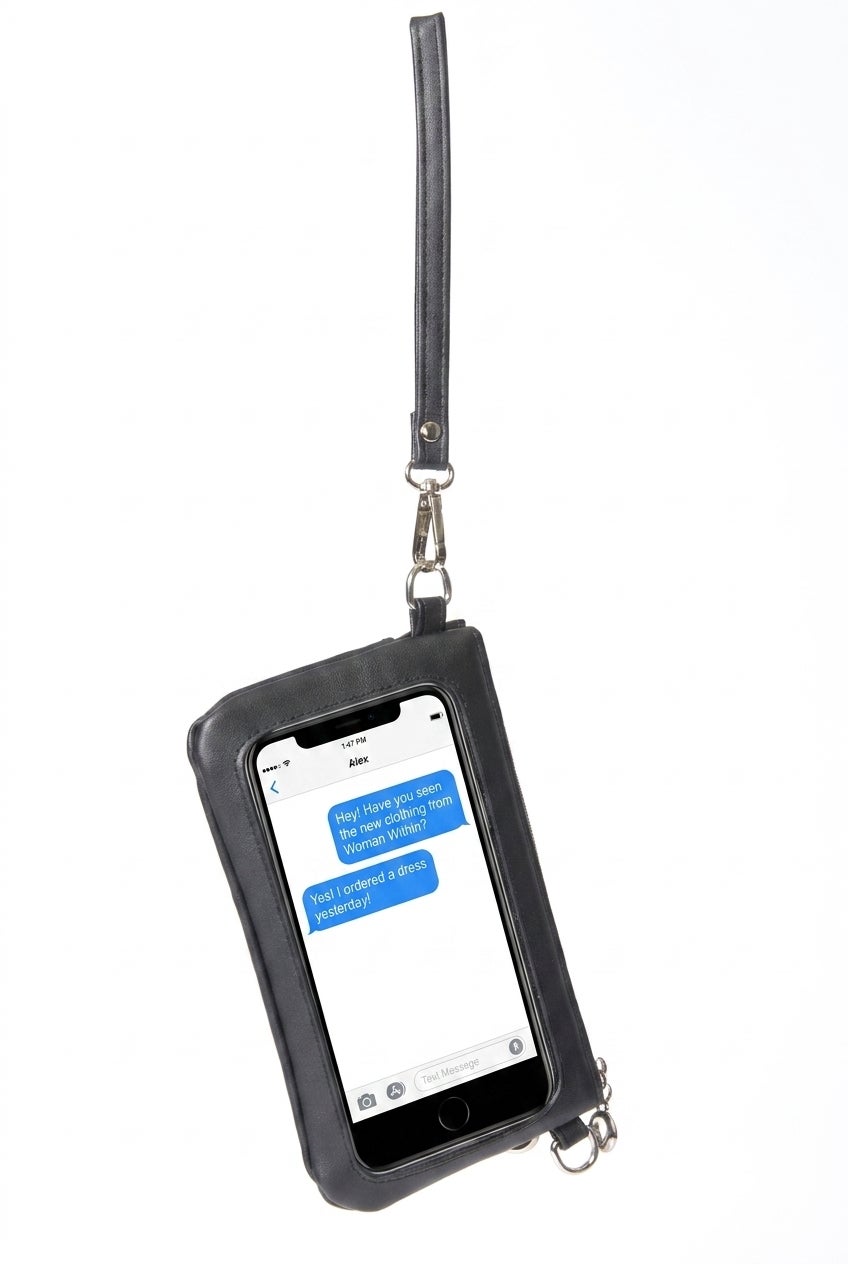 Crossbody Bag/Wristlet with Touchscreen Back image number 2