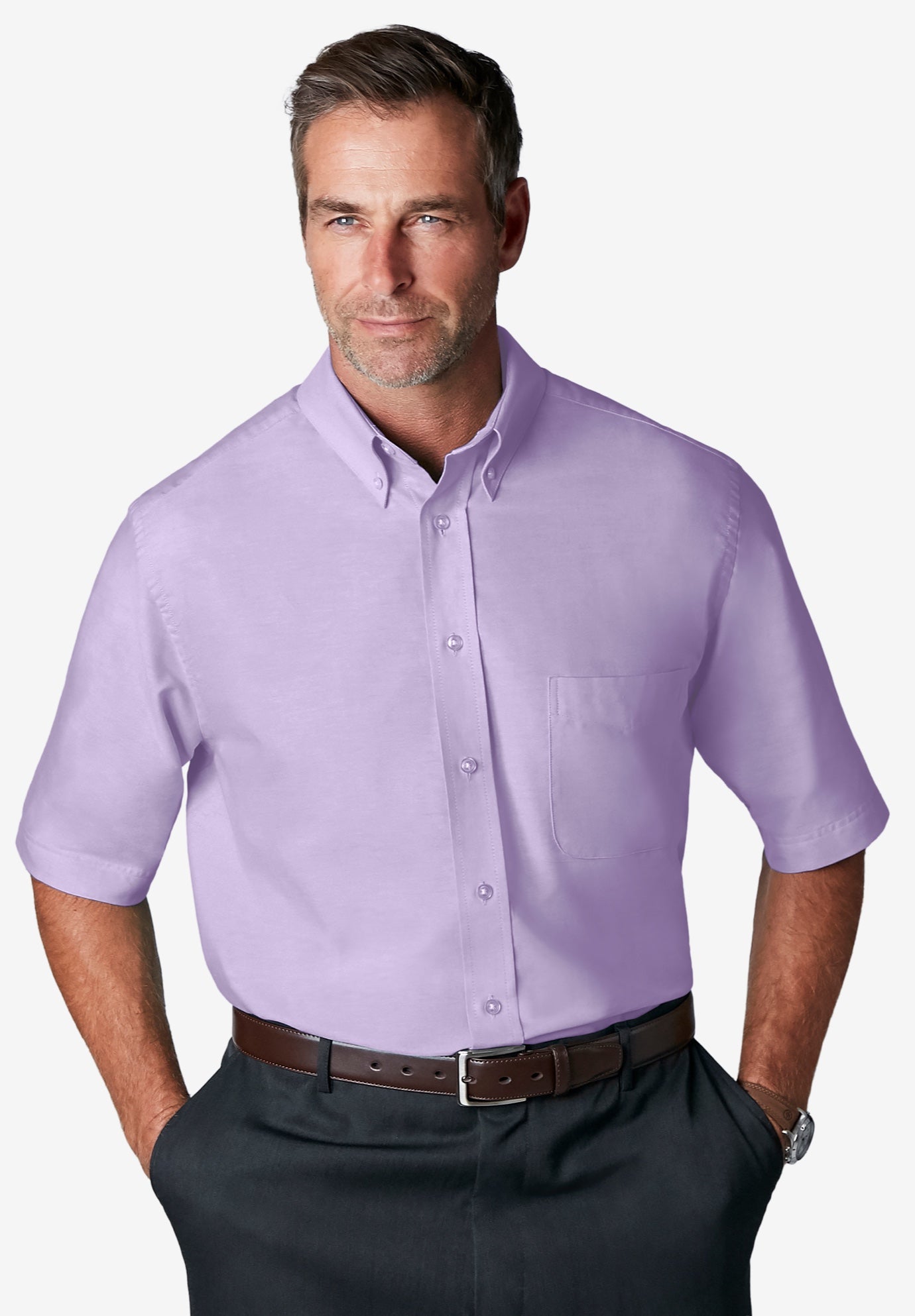 Short-Sleeve Wrinkle-Free Everyday Oxford image number 4