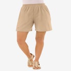 Plus Size Soft Knit Pull-On Short image number null