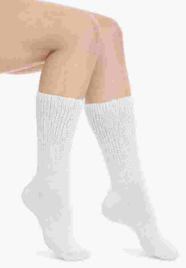 2-Pack Open Weave Extra Wide Socks image number 2