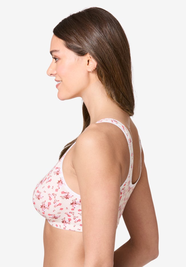 Leading Lady® Meryl Cotton Front-Close Wireless Bra image number 2