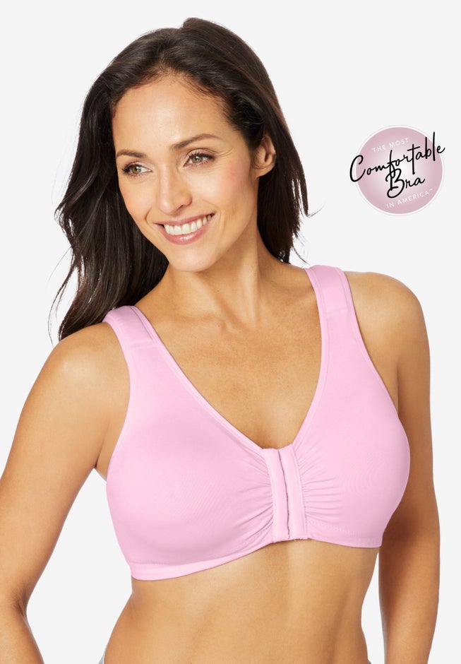 Leading Lady® Meryl Cotton Front-Close Wireless Bra image number 4