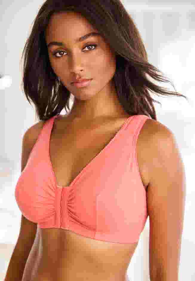 Leading Lady® Meryl Cotton Front-Close Wireless Bra image number 4