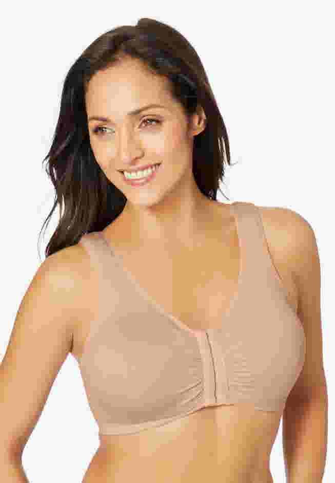 Leading Lady® Meryl Cotton Front-Close Wireless Bra image number 0