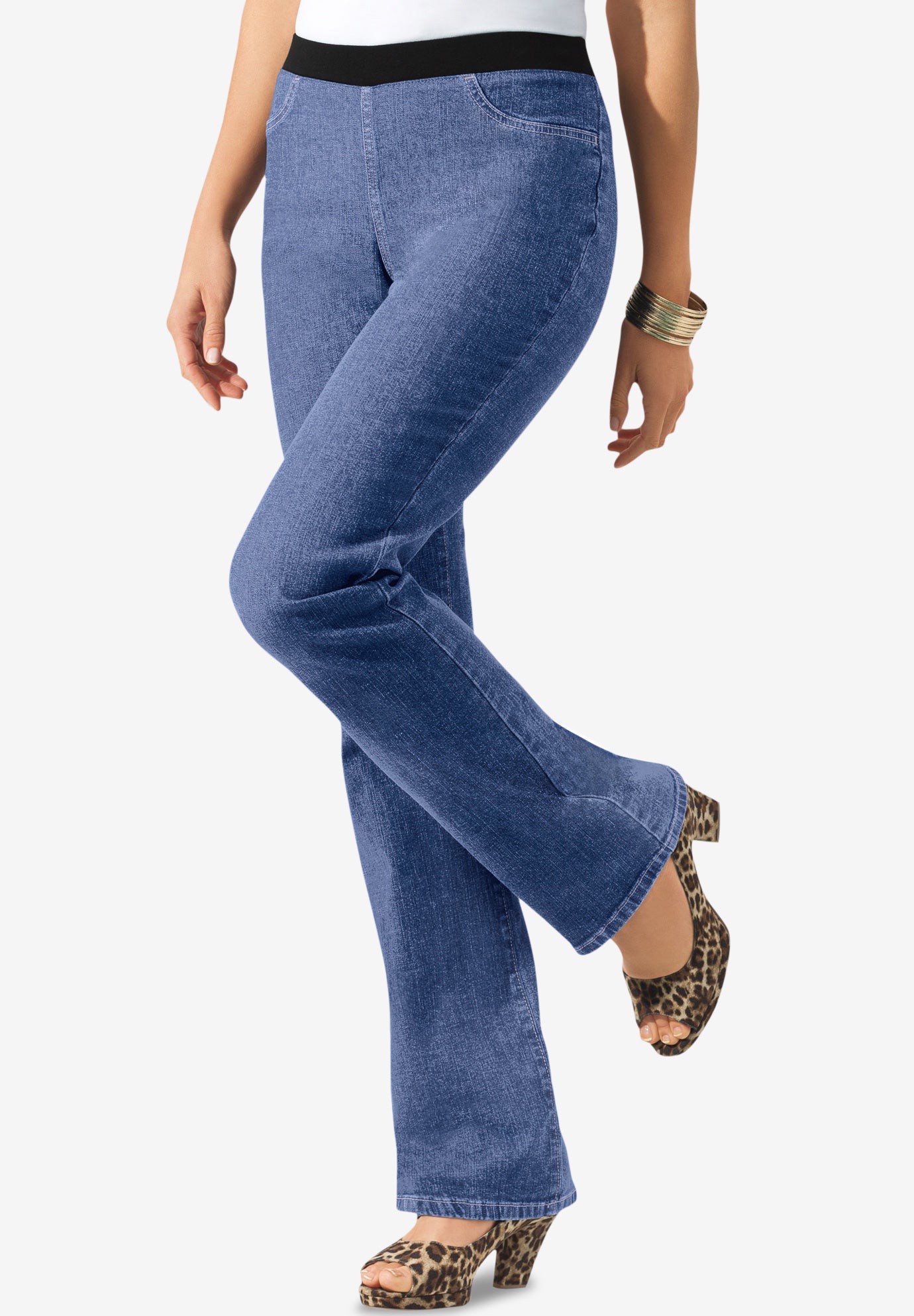 Plus Size Invisible Stretch® All Day Bootcut Jean image number 0