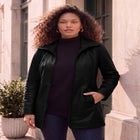 Plus Size A-Line Leather Jacket image number 0