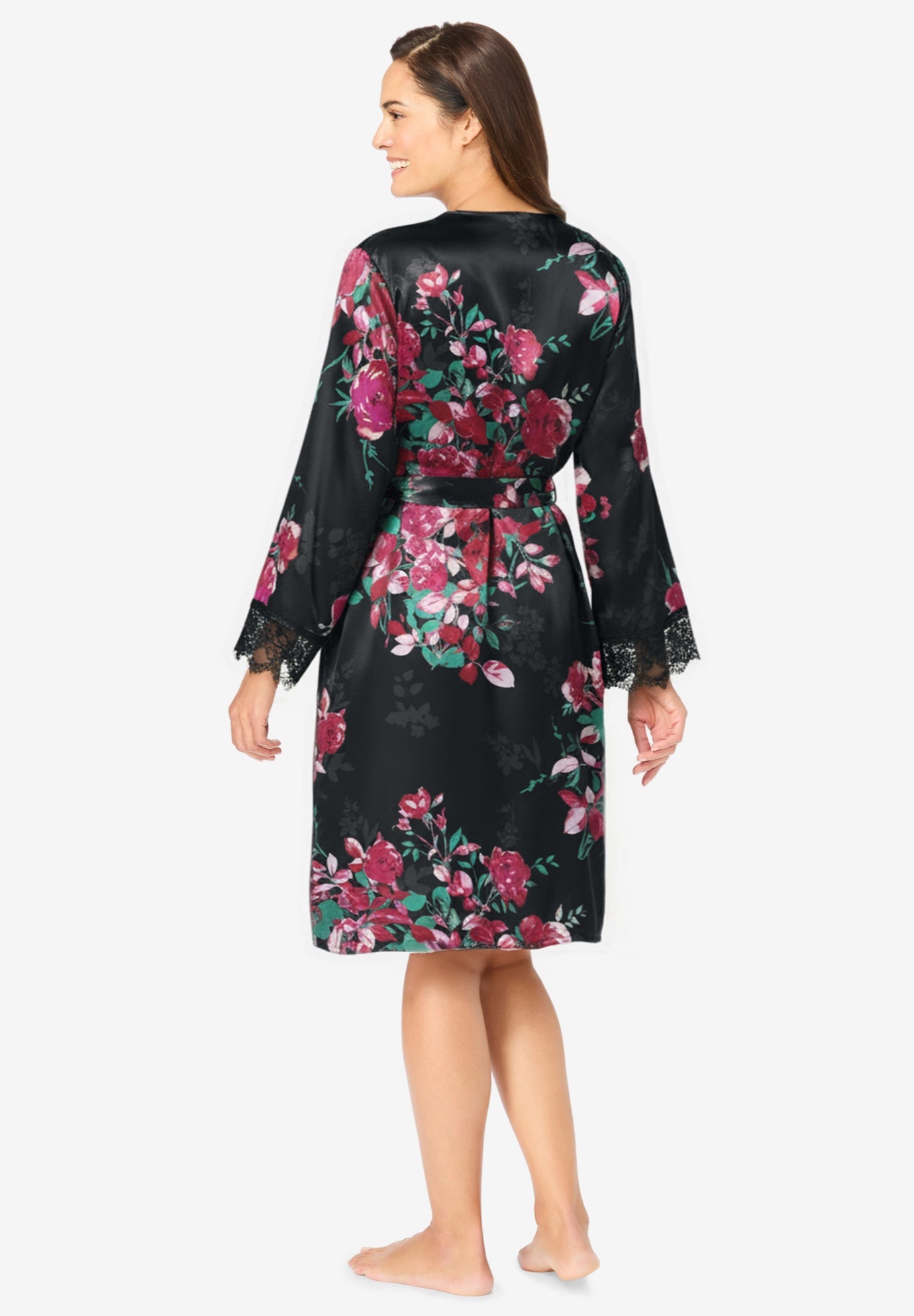 The Luxe Satin Short Peignoir Set image number 3