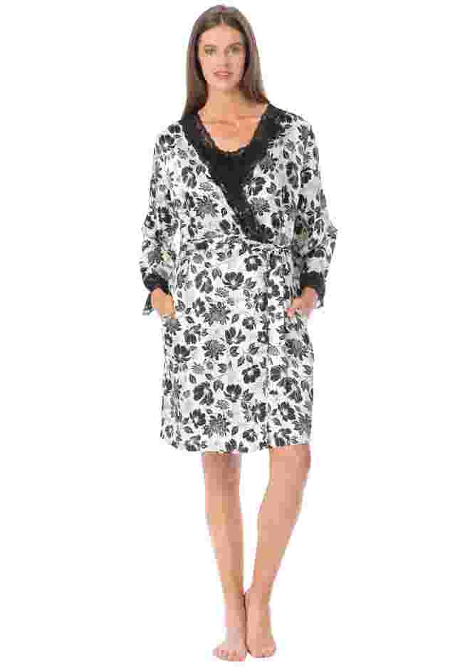 The Luxe Satin Short Peignoir Set image number 1
