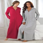 Long Hooded Fleece Sweatshirt Robe image number null
