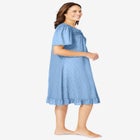 Short Floral Print Cotton Gown image number null