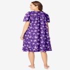 Short Floral Print Cotton Gown image number 1