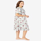 Short Floral Print Cotton Gown image number 2