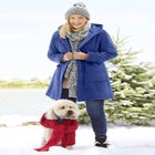 Hooded A-Line Fleece Coat image number 5