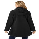 Hooded A-Line Fleece Coat image number 1