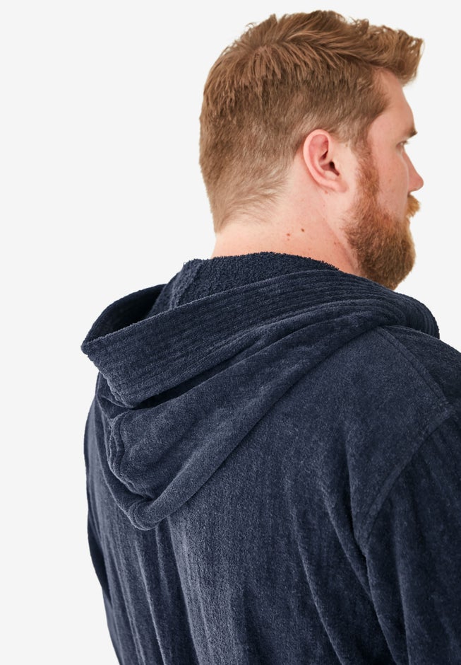 Terry Velour Hooded Maxi Robe image number 5