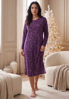 Thermal Henley Sleepshirt