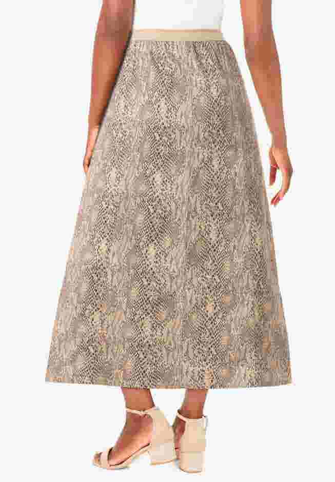Stretch Denim Jegging Skirt image number 1
