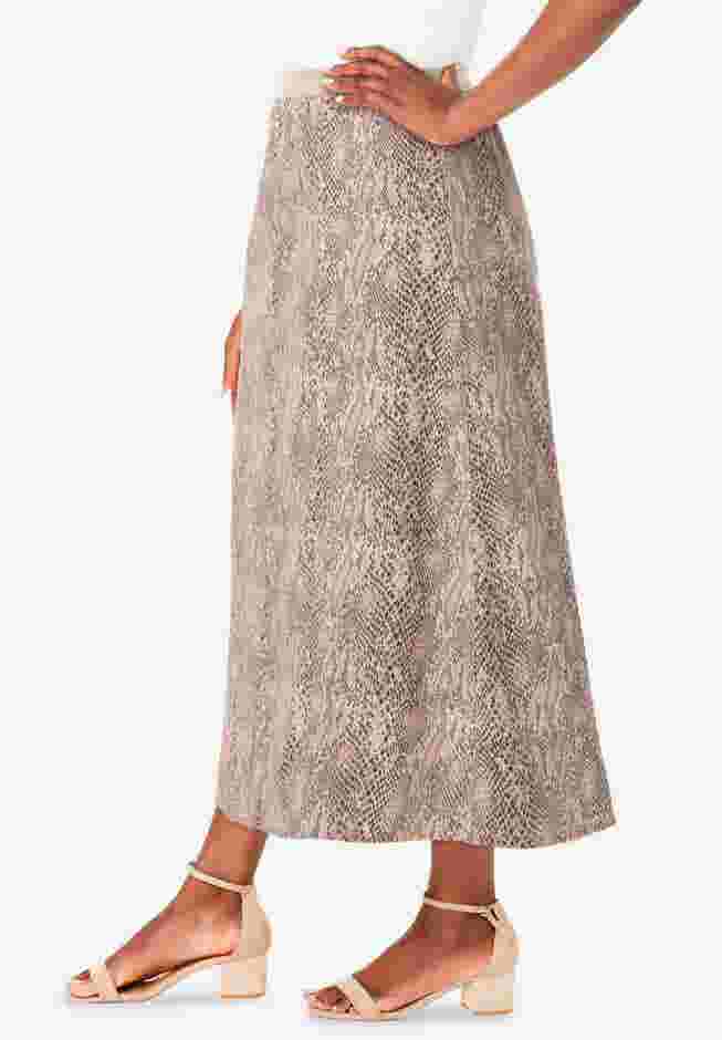 Stretch Denim Jegging Skirt image number 2