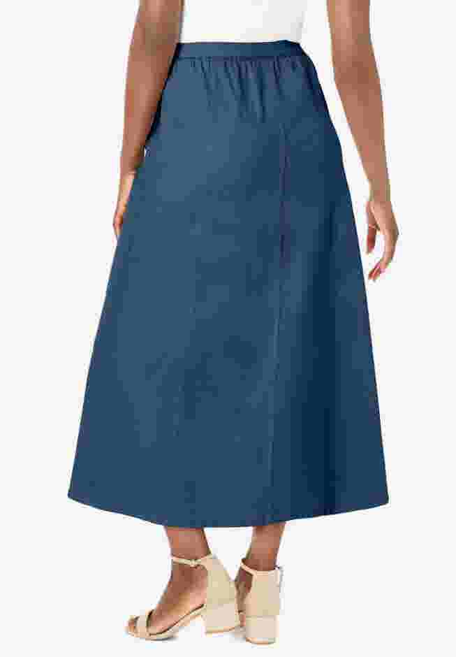 Stretch Denim Jegging Skirt image number 2