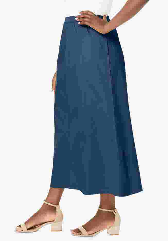Stretch Denim Jegging Skirt image number 3