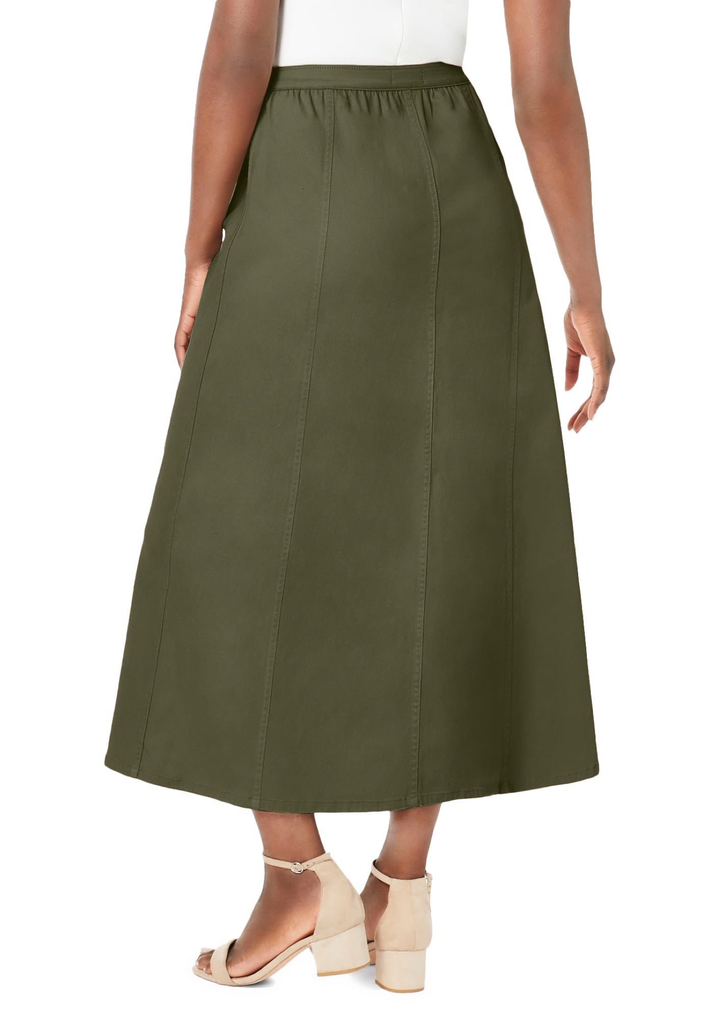 Stretch Denim Jegging Skirt image number 2