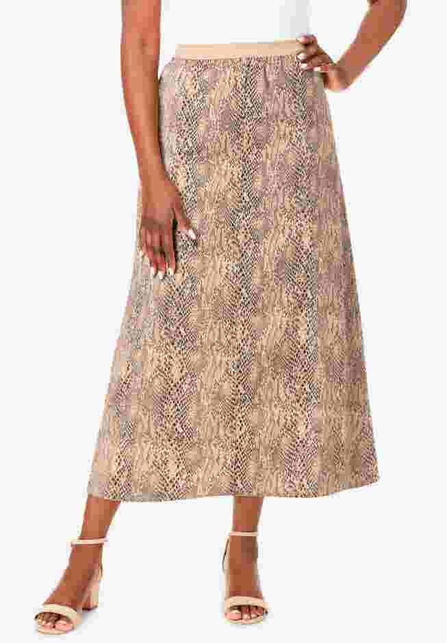 Stretch Denim Jegging Skirt image number 0
