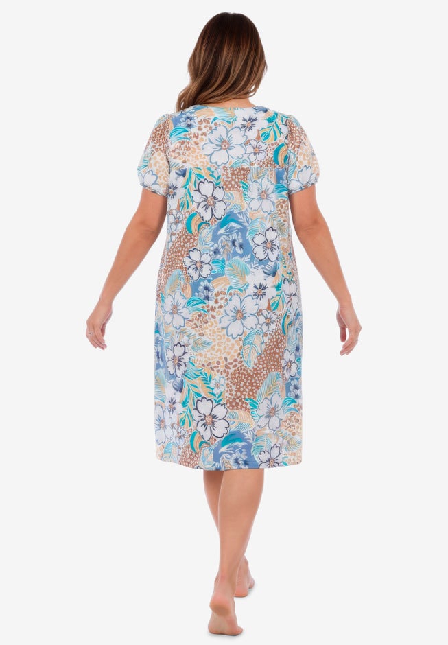 Short Print Shirred Lounger image number 1