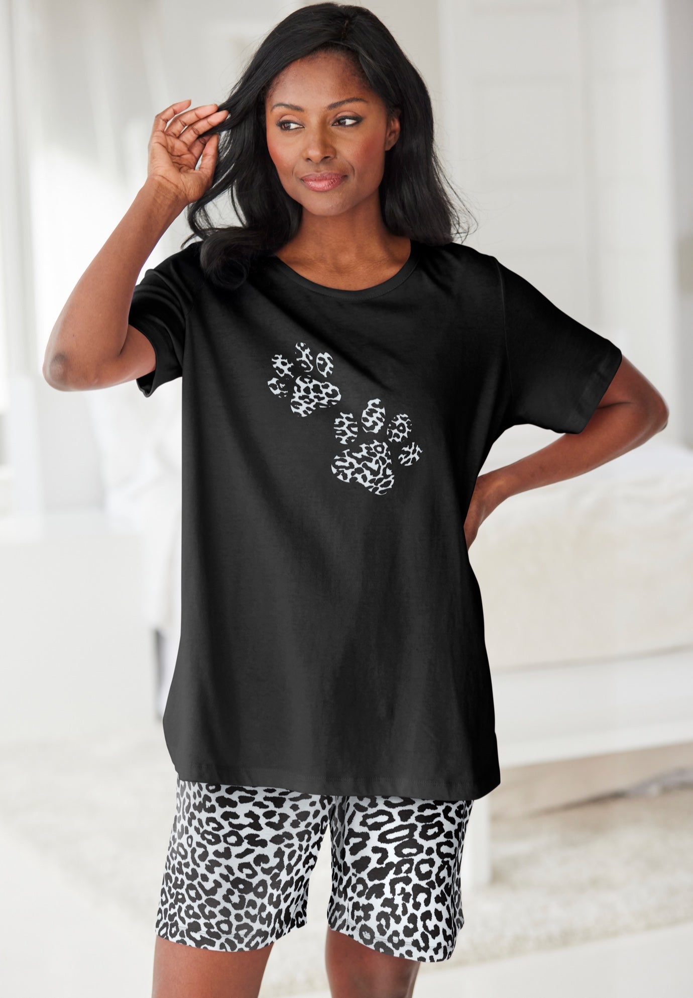 Knit PJ Short Set image number 3