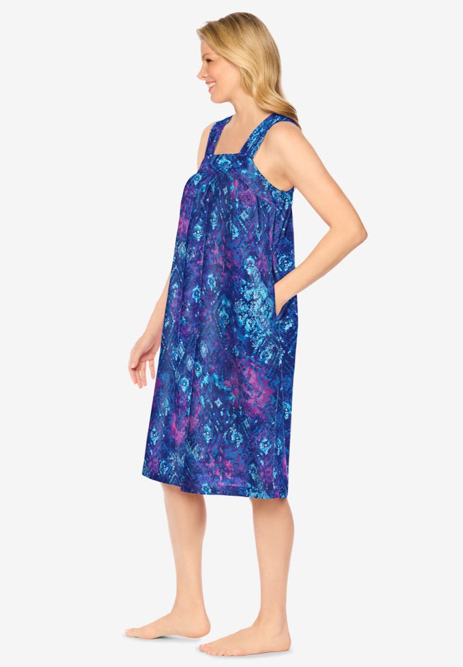 Print Sleeveless Square Neck Lounger image number 2