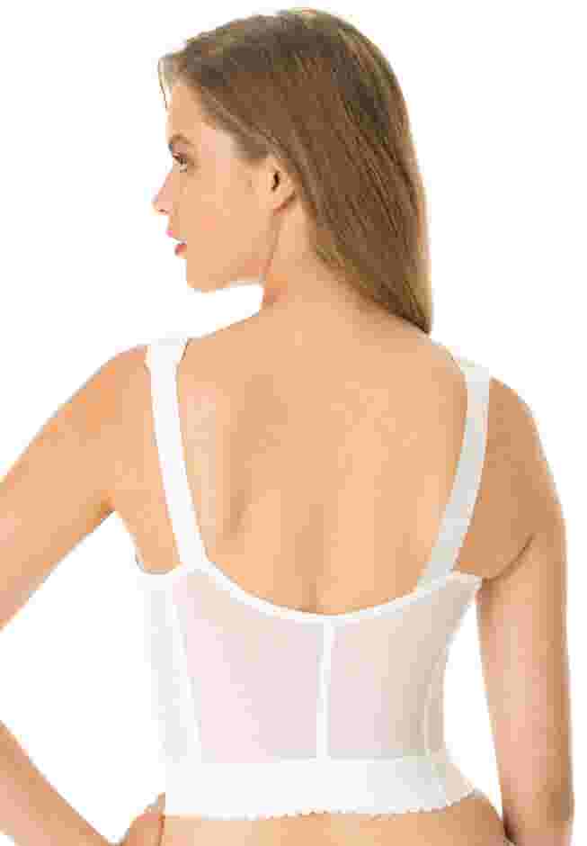 Front-Close Wireless Longline Posture Bra image number 1