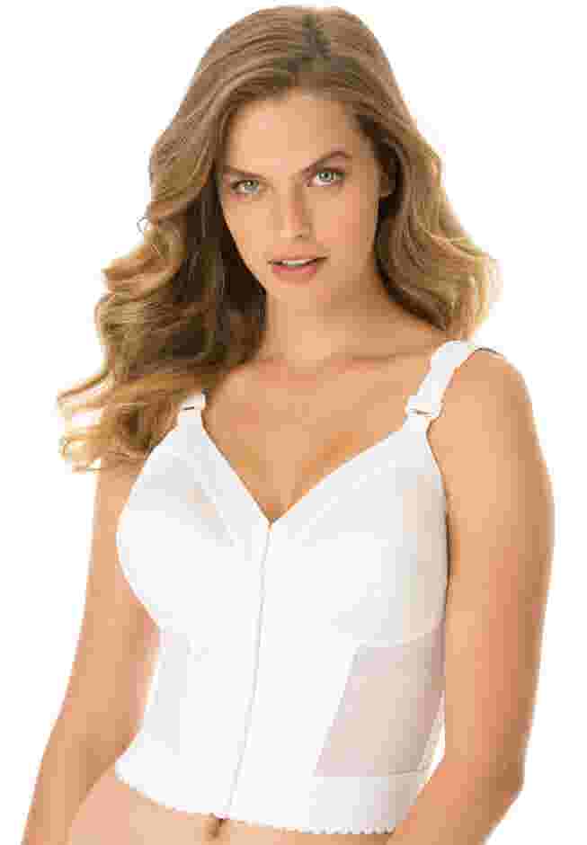 Front-Close Wireless Longline Posture Bra image number 0
