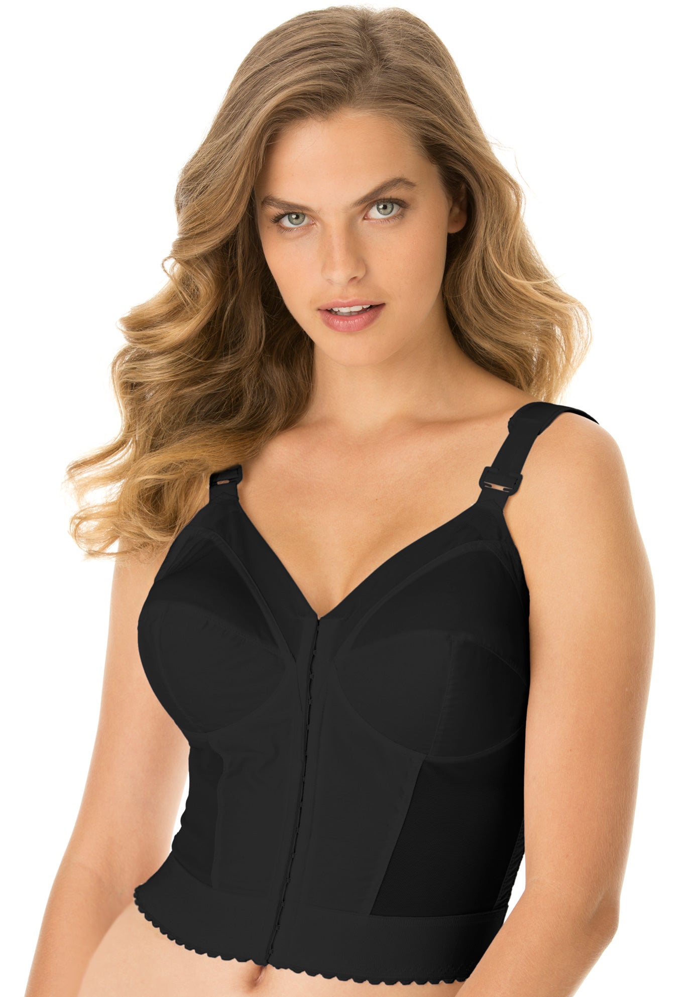 Front-Close Wireless Longline Posture Bra image number 0