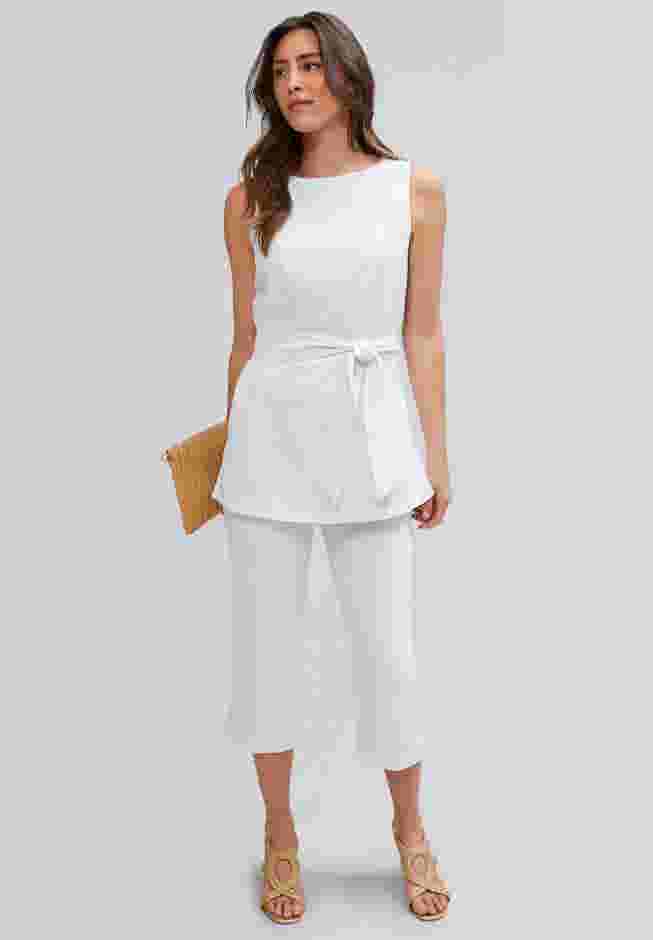 2-Piece Linen Capri Set image number 0