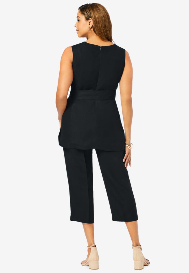 2-Piece Linen Capri Set image number 1