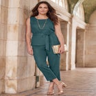 2-Piece Linen Capri Set image number null