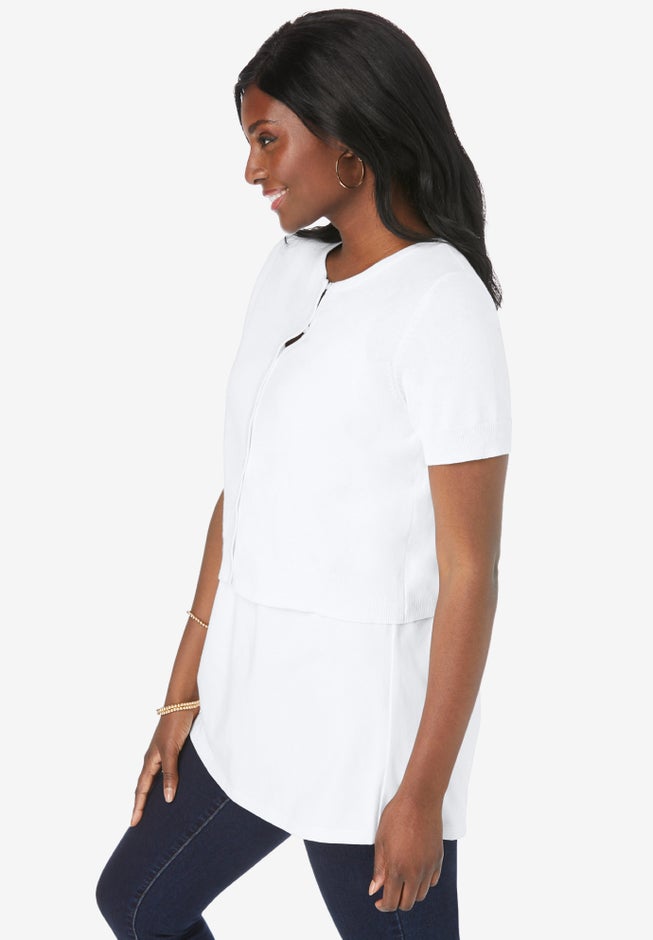 Jewel-Neck Shrug image number 2