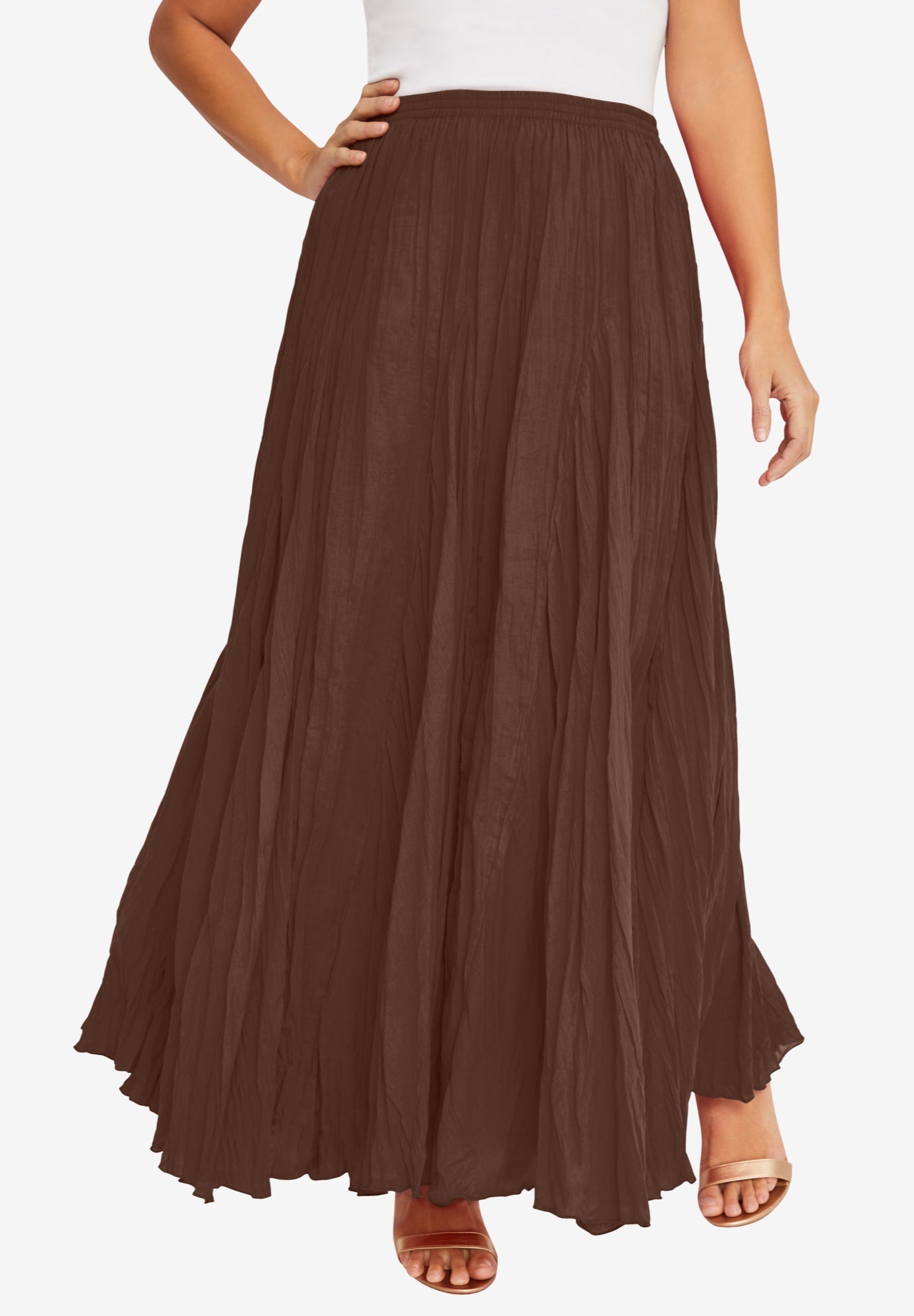 Flowing Crinkled Maxi Skirt image number 0