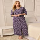 Long French Terry Zip-Front Robe image number 0