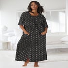 Long French Terry Zip-Front Robe image number null