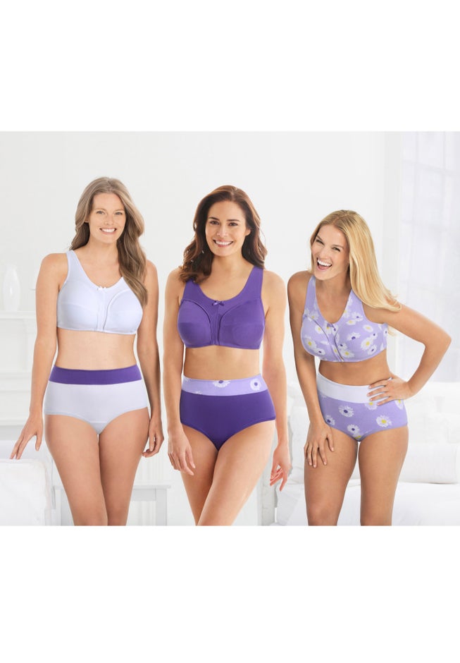 Full Coverage Stretch Cotton Color Block Brief 3-Pack image number 6