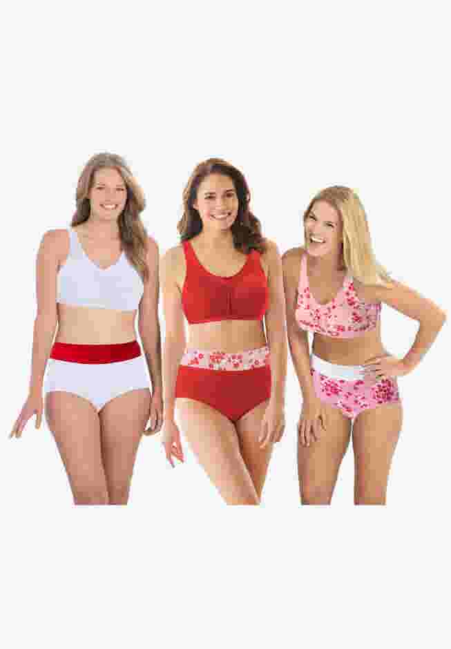 Full Coverage Stretch Cotton Color Block Brief 3-Pack image number 2