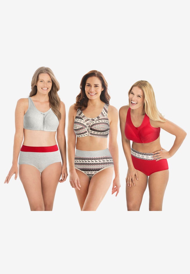 Full Coverage Stretch Cotton Color Block Brief 3-Pack image number 3