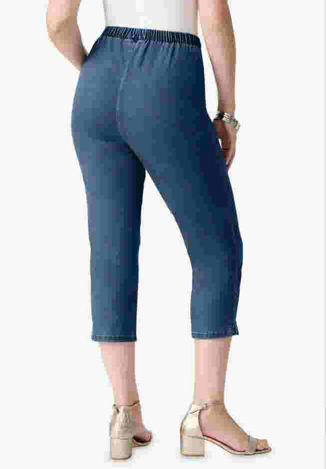 Plus Size Comfort Stretch Capri Jean image number 1