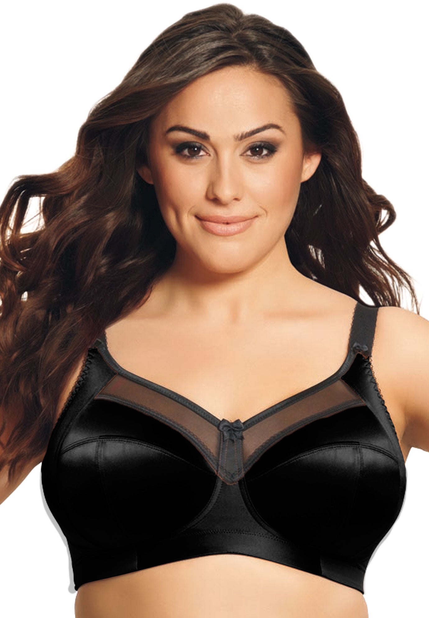 Goddess&reg; Keira Satin Wireless Bra image number 0