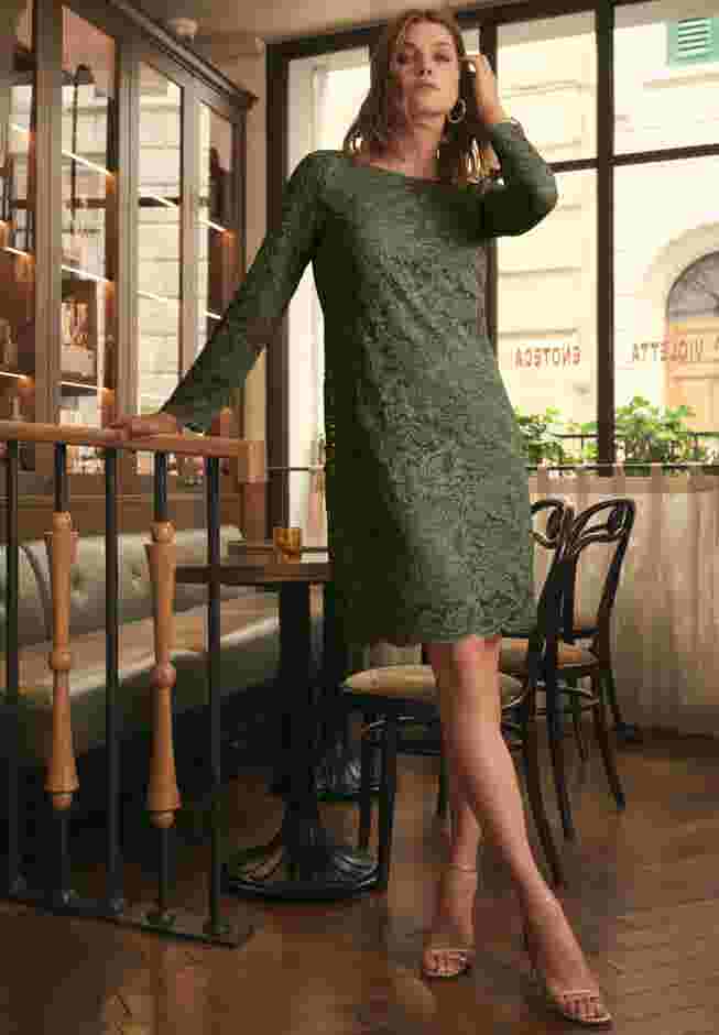 Stretch Lace Shift Dress image number 0