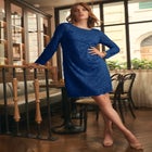 Stretch Lace Shift Dress image number null