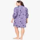 Plaid Flannel Button-Front Sleepshirt image number null