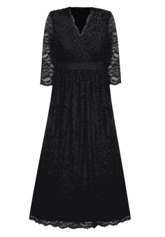 Special Occasion Stretch Lace Maxi Dress, Black | Jessica London Special Occasion Stretch Lace Maxi Dress, Black | Jessica London